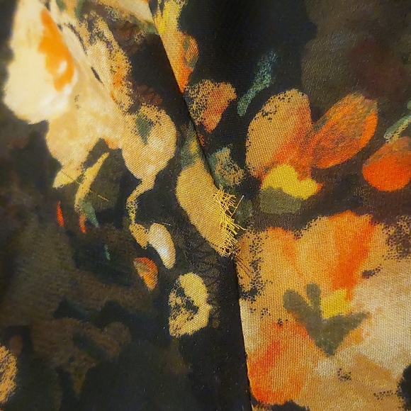 Forever 21 Sheer Floral Button-down Long-sleeved Top - Picture 13 of 13